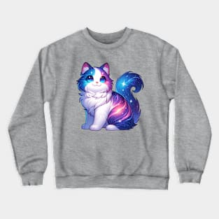 Beautiful Cat with Bright Colors Crewneck Sweatshirt